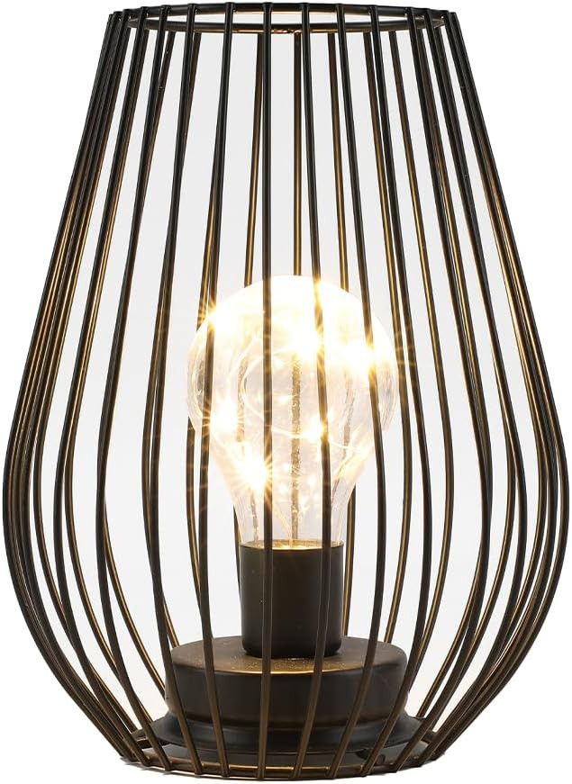 Pierced Novelty Desk Lamp With Novelty Shade (734232) - Black