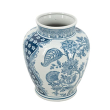 Load image into Gallery viewer, Floral Round Porcelain Jar (565446) - Light Blue / White
