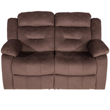 Load image into Gallery viewer, Modern Loveseat With Pillow Arms, Plush Backrest, Horizontal Tufting, USB Port
