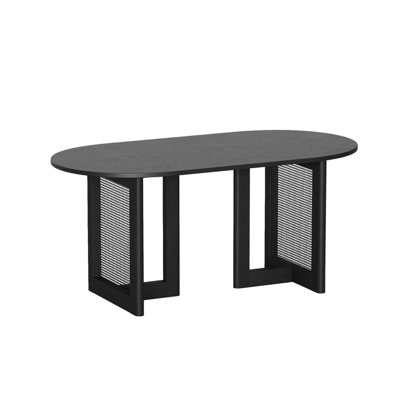 Wood Oval Bar Table (712248) - Black