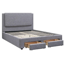 Load image into Gallery viewer, Contemporary Upholstered Bed With Storage Drawers
