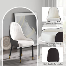 Load image into Gallery viewer, Modern Sponge-Filled Dining Chair, Solid Wood Metal Legs, Suitable For Restaurants, Living Rooms And Rooms (Set of 2)
