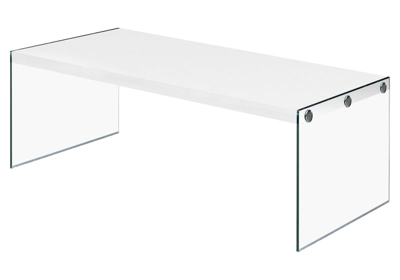 Glass Coffee Table - White And Clear