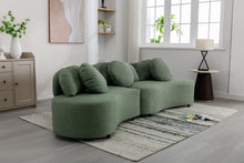 Load image into Gallery viewer, 103.9&quot; Modern Living Room Sofa Lamb Velvet Upholstered Couch Furniture for Home or Office, Green
