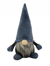 Load image into Gallery viewer, Fabric Standing Gnome Sculpture - Slate / Blue
