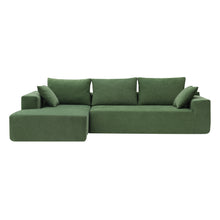 Load image into Gallery viewer, [VIDEO provided] [New] 109*68&quot; Modular Sectional Living Room Sofa Set, Modern Minimalist Style Couch, Upholstered Sleeper Sofa for Living Room, Bedroom, Salon, 2 PC Free Combination, L-Shape, Green
