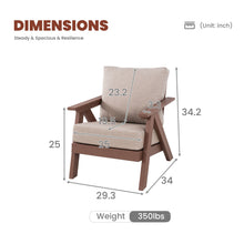 Load image into Gallery viewer, Outdoor Patio Club Chair With Sunbrella Cushions - Brown
