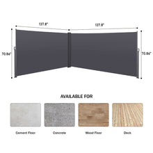 Load image into Gallery viewer, Retractable Side Awning, Waterproof &amp; UV-Resistant, Privacy Screen Divider Roll Up Balcony - Gray

