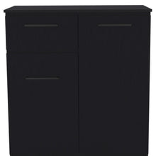 Load image into Gallery viewer, 37" Wood Accent Cabinet With Two Doors And One Drawer - Black
