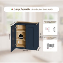 Load image into Gallery viewer, Shaker Wall Cabinet With Soft Close Hinges, Adjustable Shelves, Double Door
