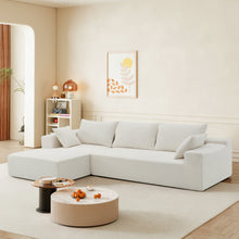 Load image into Gallery viewer, [VIDEO provided] [New] 109*68&quot; Modular Sectional Living Room Sofa Set, Modern Minimalist Style Couch, Upholstered Sleeper Sofa for Living Room, Bedroom, Salon, 2 PC Free Combination, L-Shape, Cream
