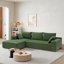 Load image into Gallery viewer, [VIDEO provided] [New] 109*68&quot; Modular Sectional Living Room Sofa Set, Modern Minimalist Style Couch, Upholstered Sleeper Sofa for Living Room, Bedroom, Salon, 2 PC Free Combination, L-Shape, Green
