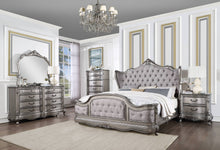 Load image into Gallery viewer, ACME Ausonia QUEEN BED Antique Platinum Finish BD00603Q
