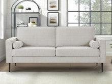 Load image into Gallery viewer, Living Room Upholstered Sofa with high-tech Fabric Surface/ Chesterfield Tufted Fabric Sofa Couch, Large-White.
