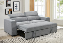 Load image into Gallery viewer, 88 Inch Convertible Sofa Couch with Pull Out Bed, Modern Lounge Sleeper Sofa Set with Adjustable Headrest, Small Loveseat Furniture for Living Room,Dark Gray
